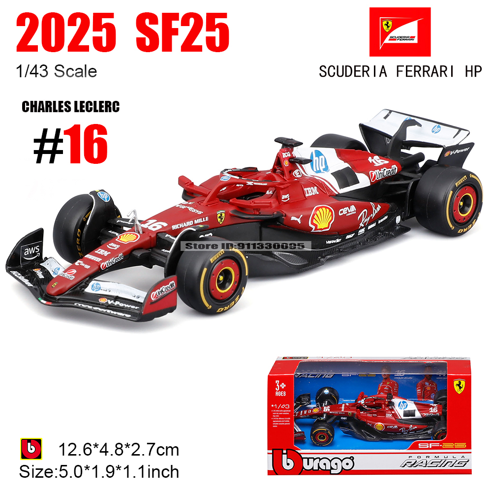 Kids Toys John Lewis - Bburago 1:43 Monza GP 2025 F1
