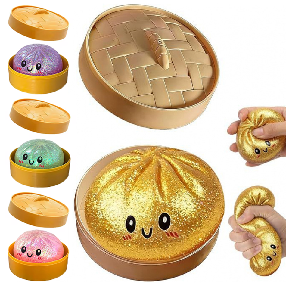 Kids Toys Dumplings - Popular Gold Color Dumpling Squishy Toy
