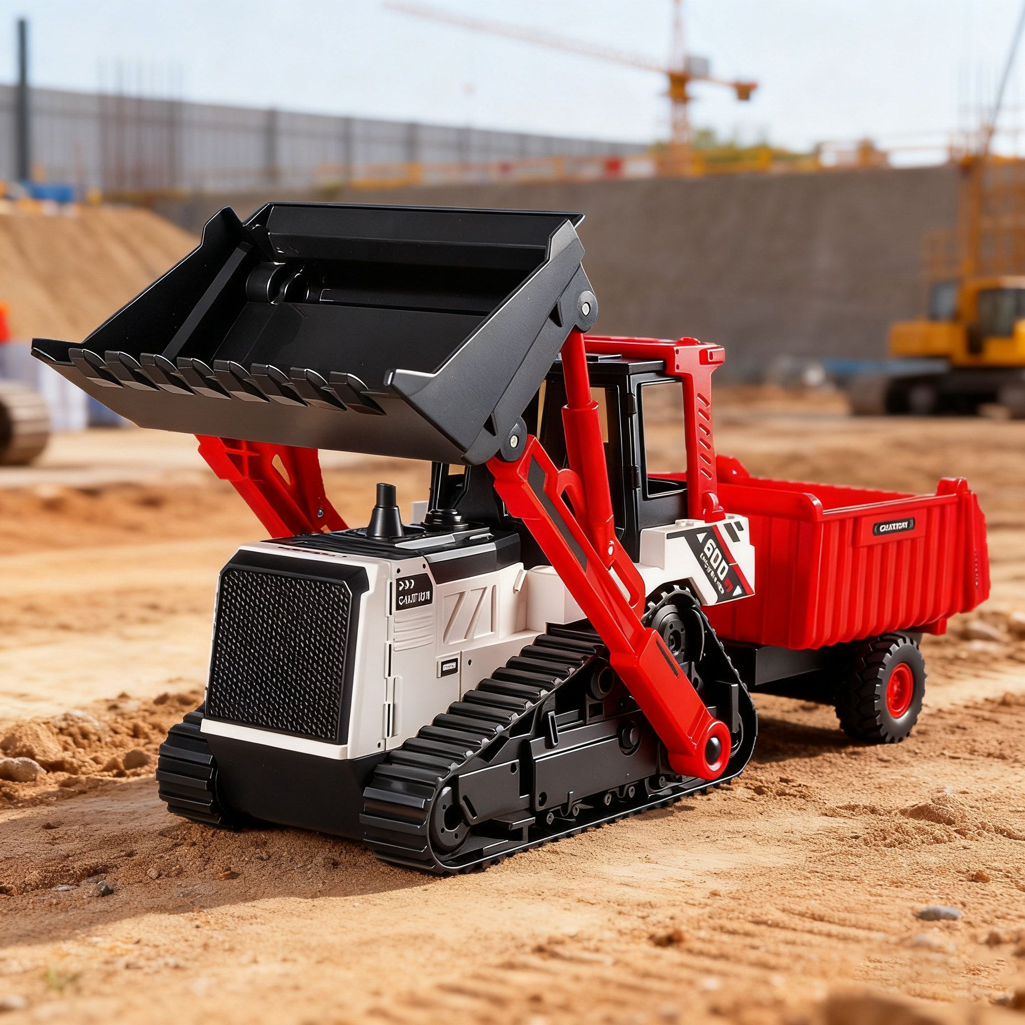 Kids Toys Boys - Engineering Vehicle Model Double Head Excavator