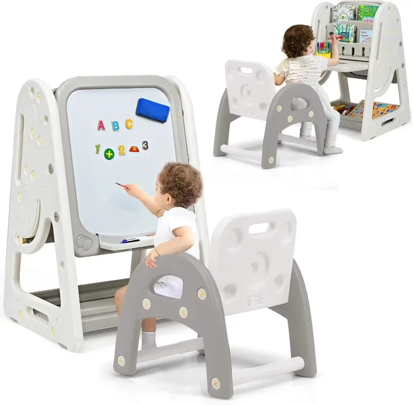 Kids Art Easel - Kids Art Easel with Stool, 3