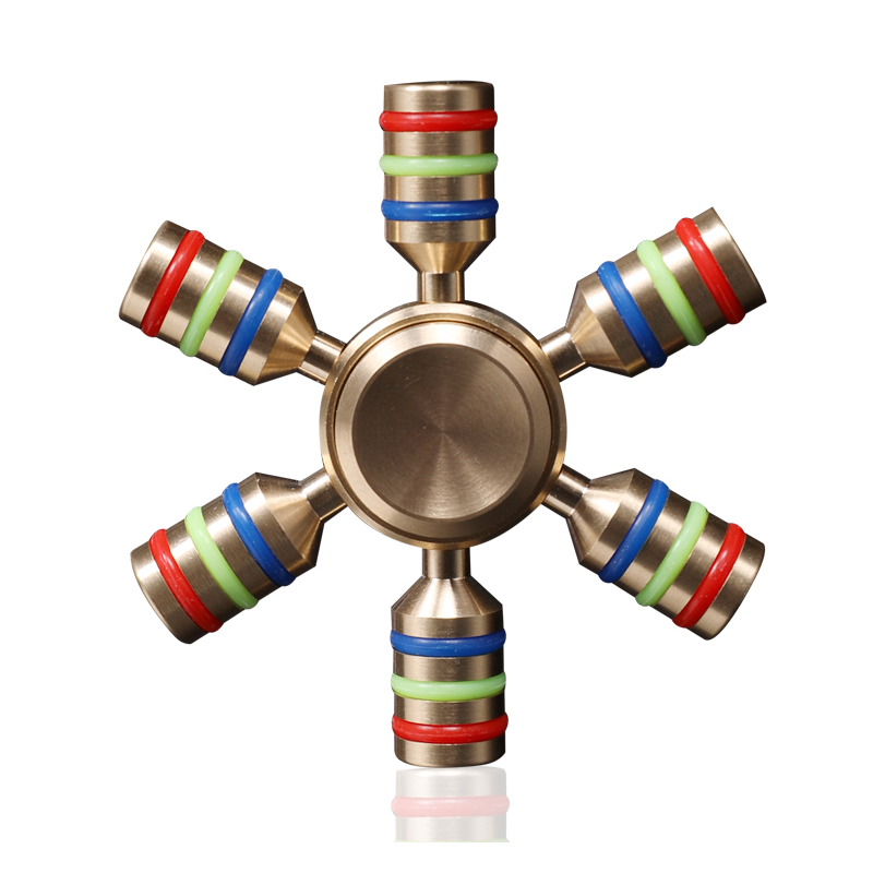 Kids Toys Boys - Novelty Six Arm Metal Fidget Spinner