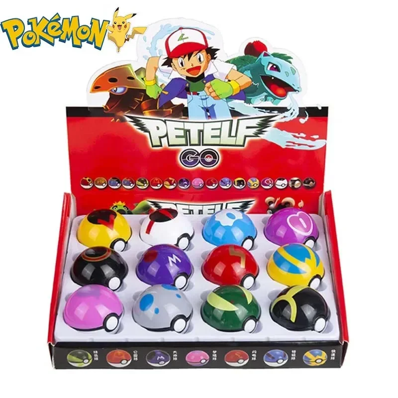 Kids Toys Doll - 12Pcs Pokemon Figure Pokeball Toys Pikachu