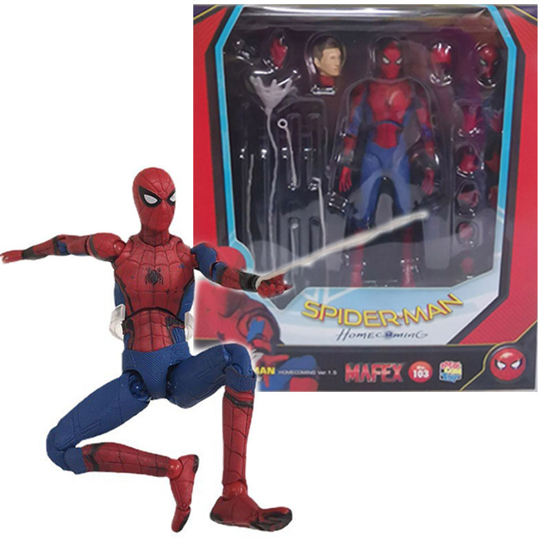 Kids Toys Boys - Mafex 103 Spider Man Action Figure