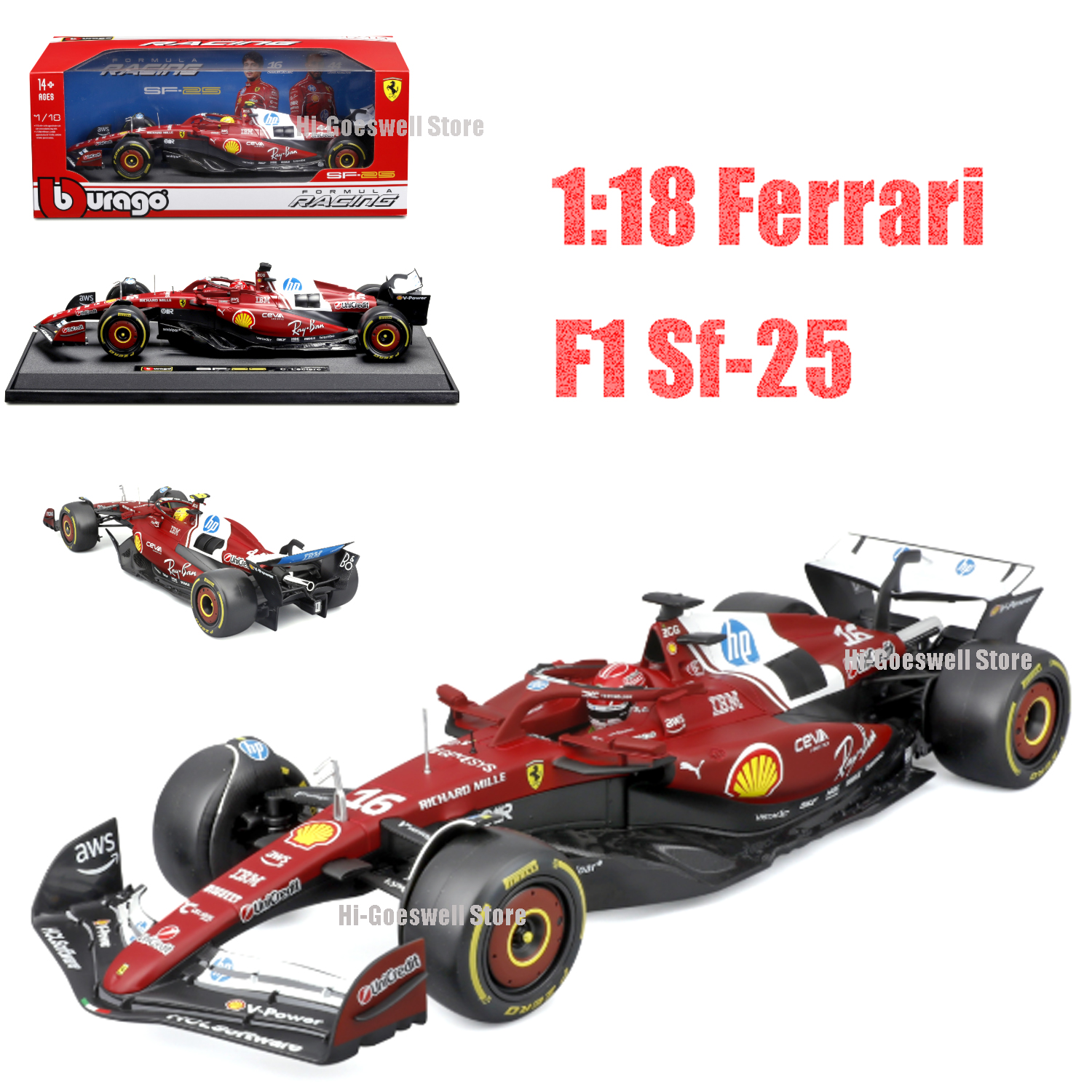 Kids Toys John Lewis - New In Stock 1:18 Bburago Sf-25