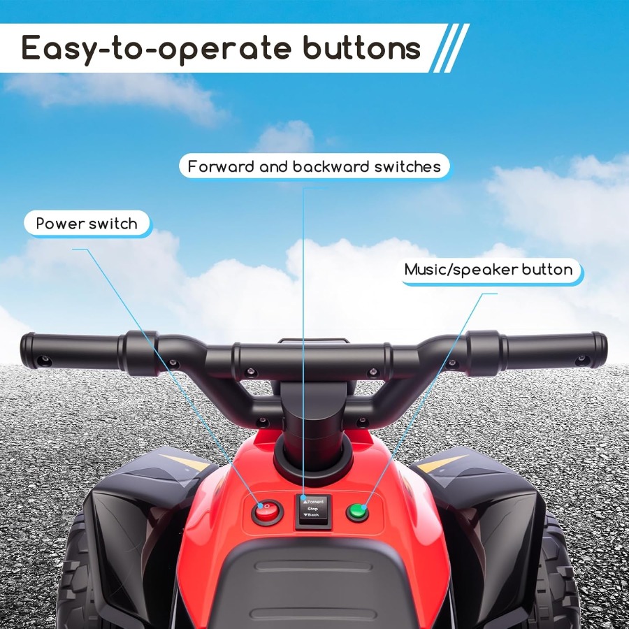 Kids Ride On Toys,6V Kids ATV  - مراجعة Kids Toys Quad وسعره