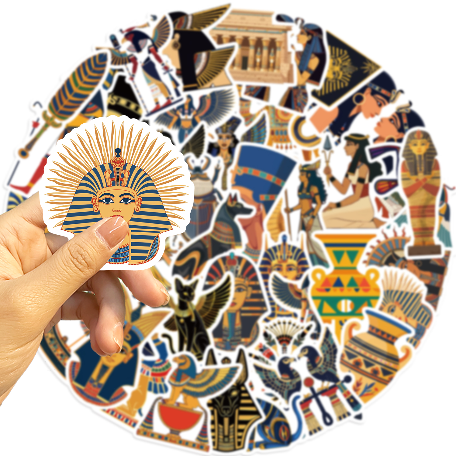 50PCS Ancient Egypt Stickers W - مراجعة Kids Toys Egypt وسعره