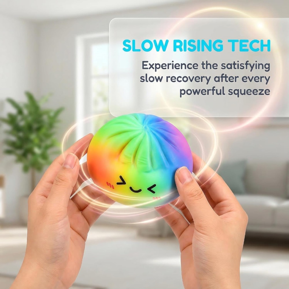 Rainbow Color Dumpling Squishy - مراجعة Kids Toys Dumplings وسعره