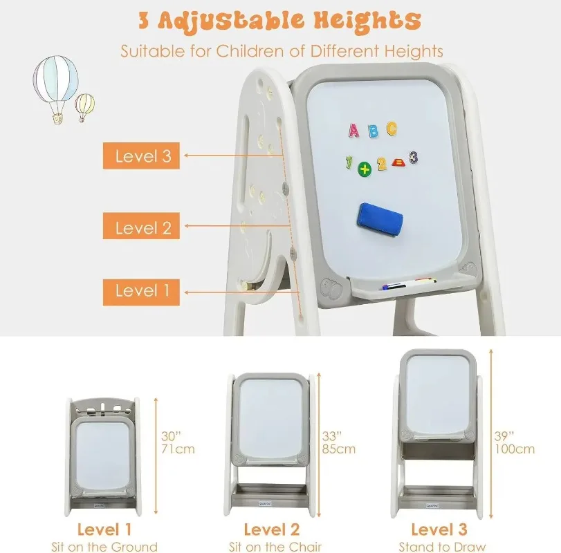 Kids Art Easel with Stool, 3 i - مراجعة Kids Art Easel وسعره