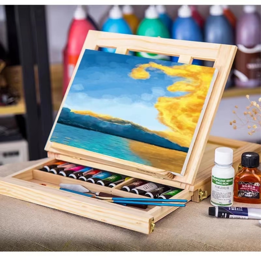 Portable Wooden Table Easel fo - مراجعة Kids Art Easel وسعره
