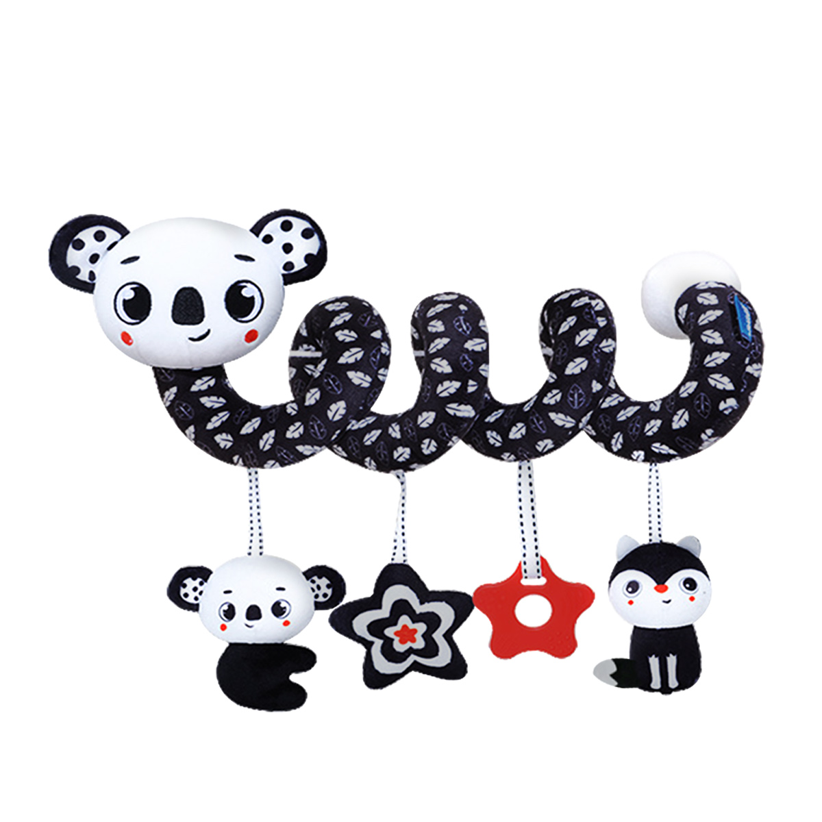 Spiral Plush Toys, Black White - مراجعة Kids Toys New Born وسعره
