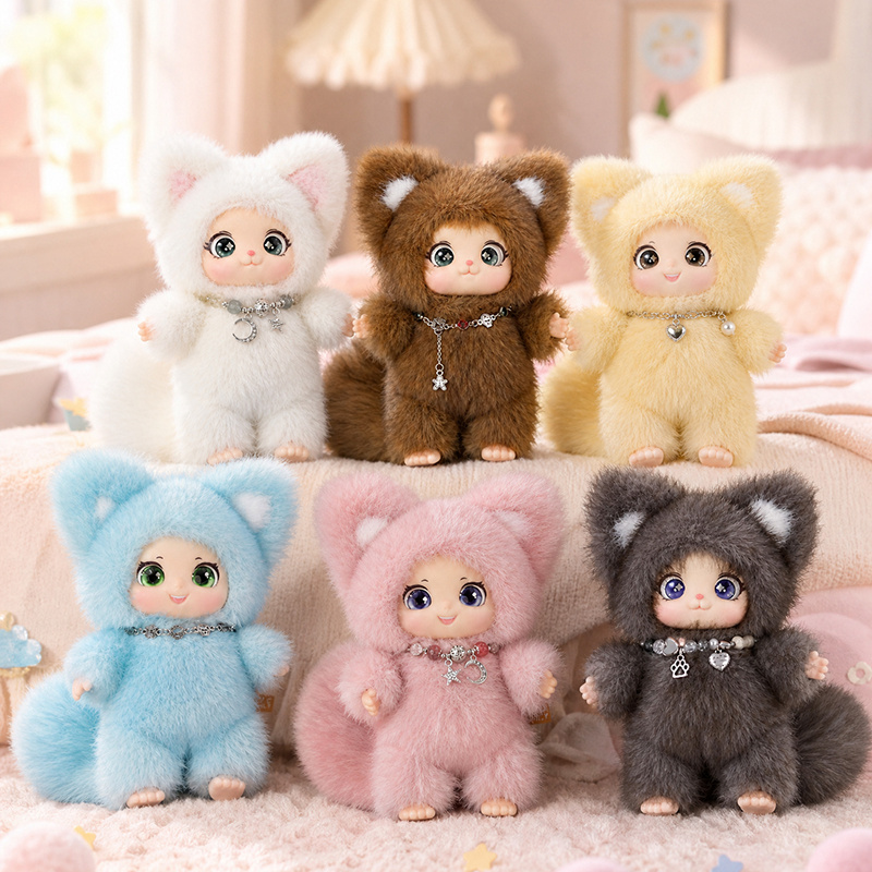 18cm New Cute Family Fox Plush - مراجعة Kids Toys Doll وسعره