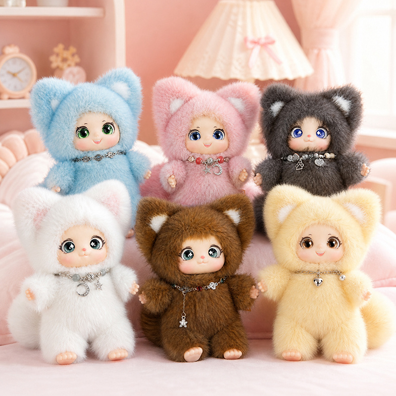 18cm New Cute Family Fox Plush - مراجعة Kids Toys Doll وسعره
