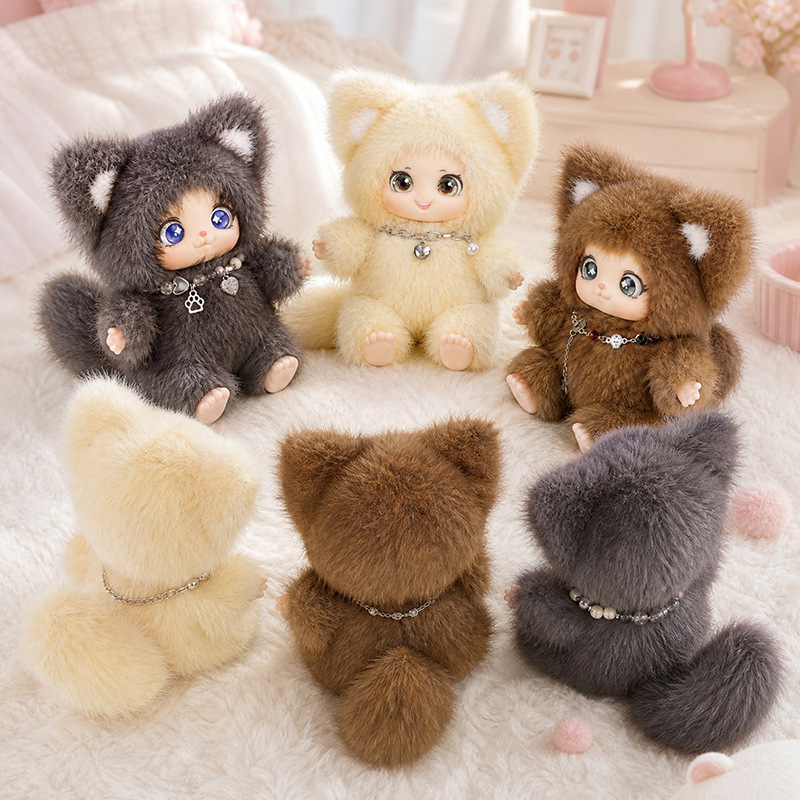 18cm New Cute Family Fox Plush - مراجعة Kids Toys Doll وسعره
