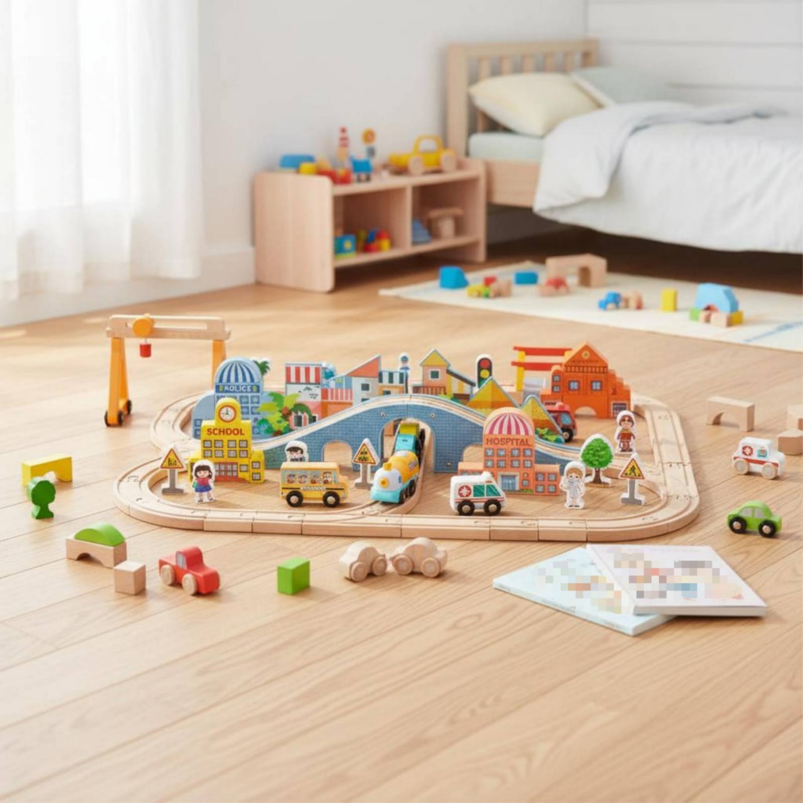 Wooden Train Set Educational W - مراجعة Kids Toys Brands وسعره
