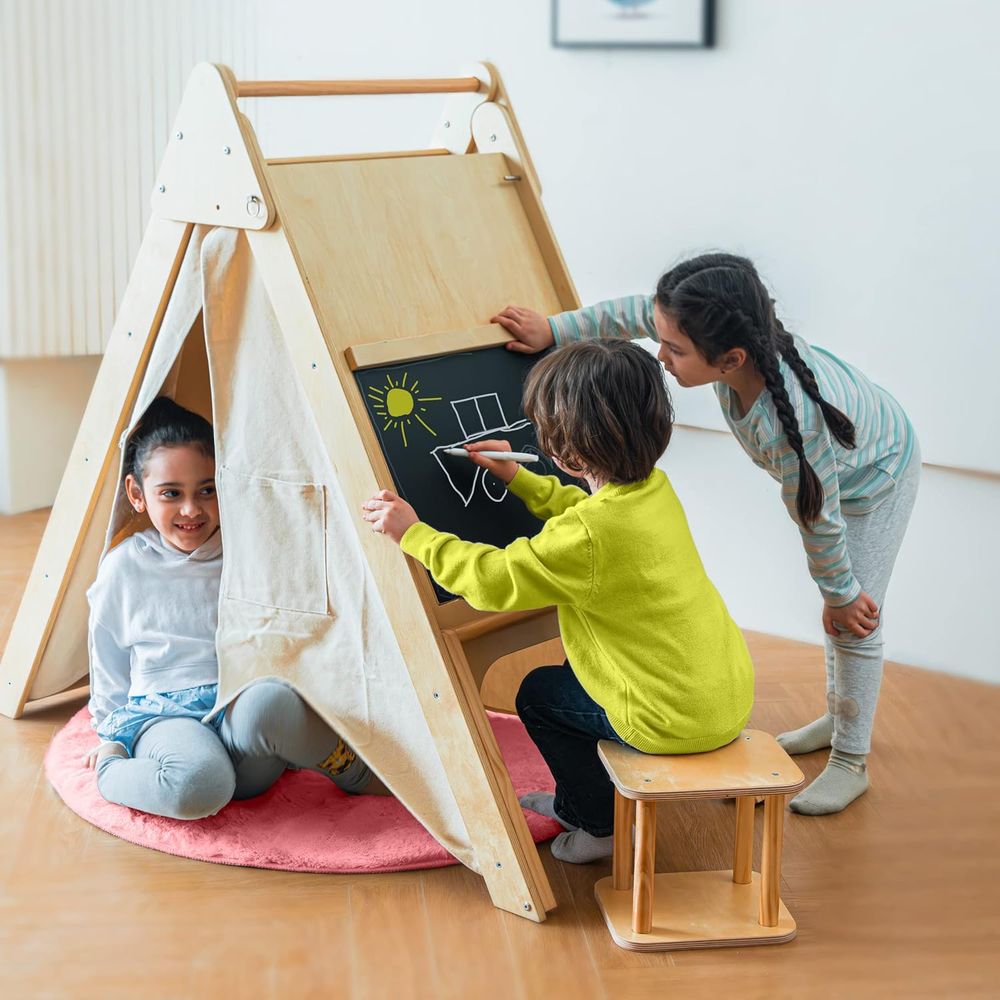 5-in-1 Montessori Playhouse: F - مراجعة Kids Art Easel وسعره