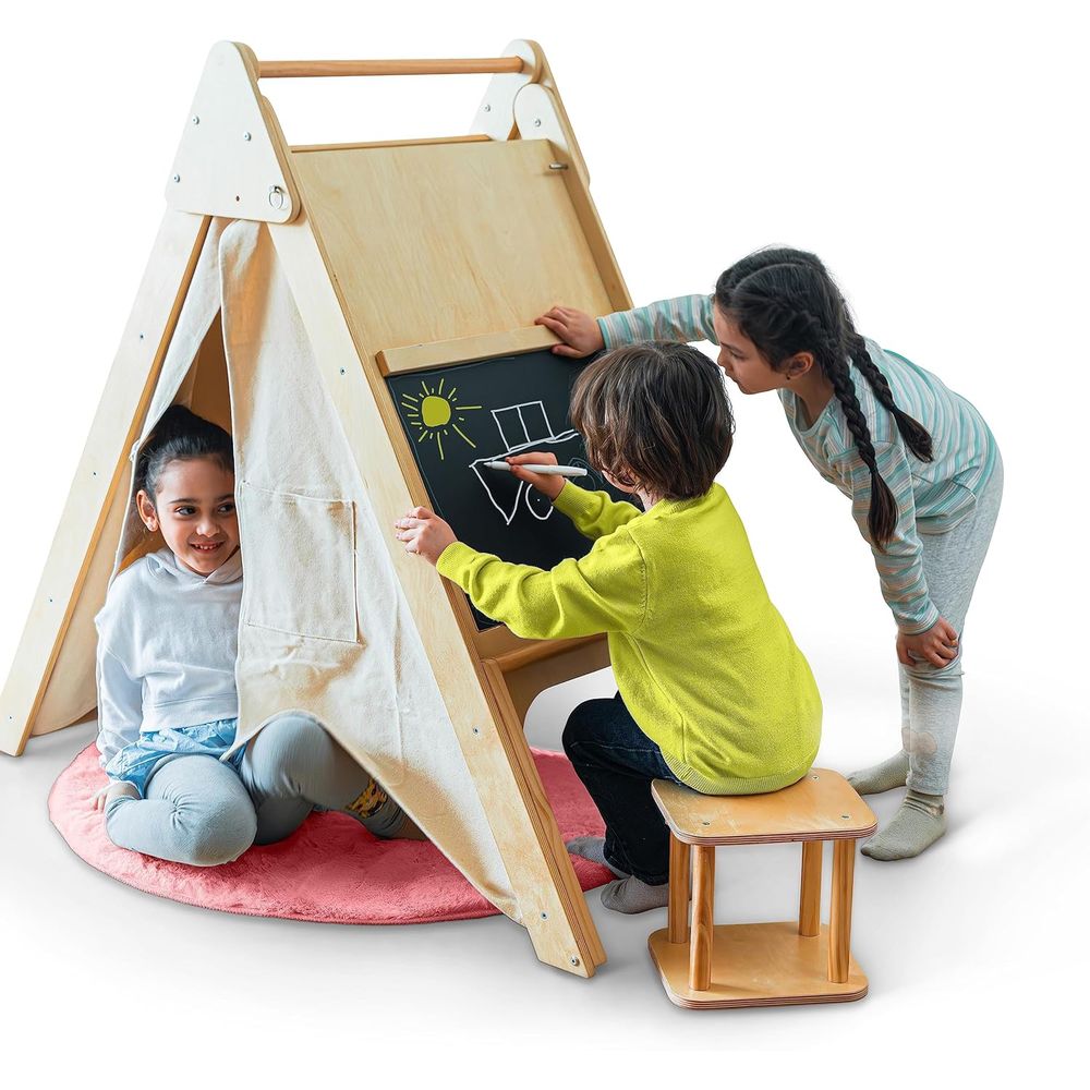 5-in-1 Montessori Playhouse: F - مراجعة Kids Art Easel وسعره