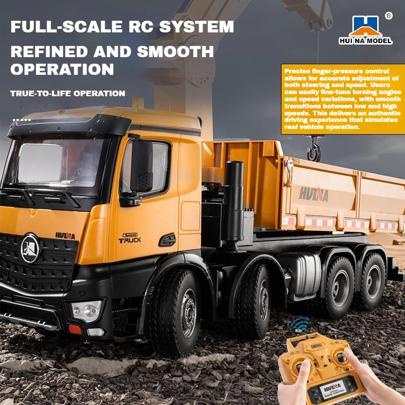 Huina 1538 RC Dump Truck 1:14  - مراجعة Kids' Toys Channel وسعره