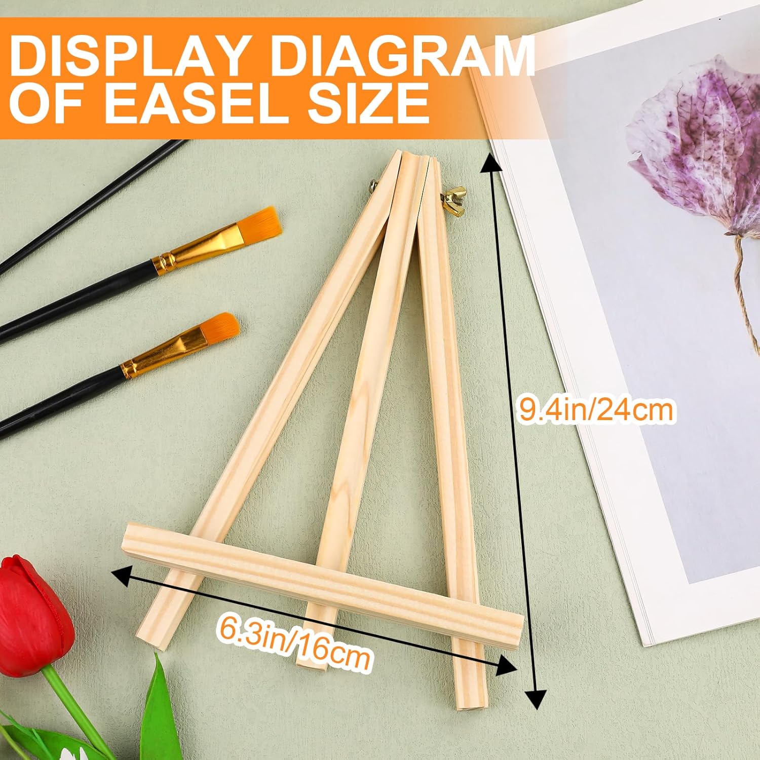 24 Pack 9 Inch Wood Easels for - مراجعة Kids Art Easel وسعره