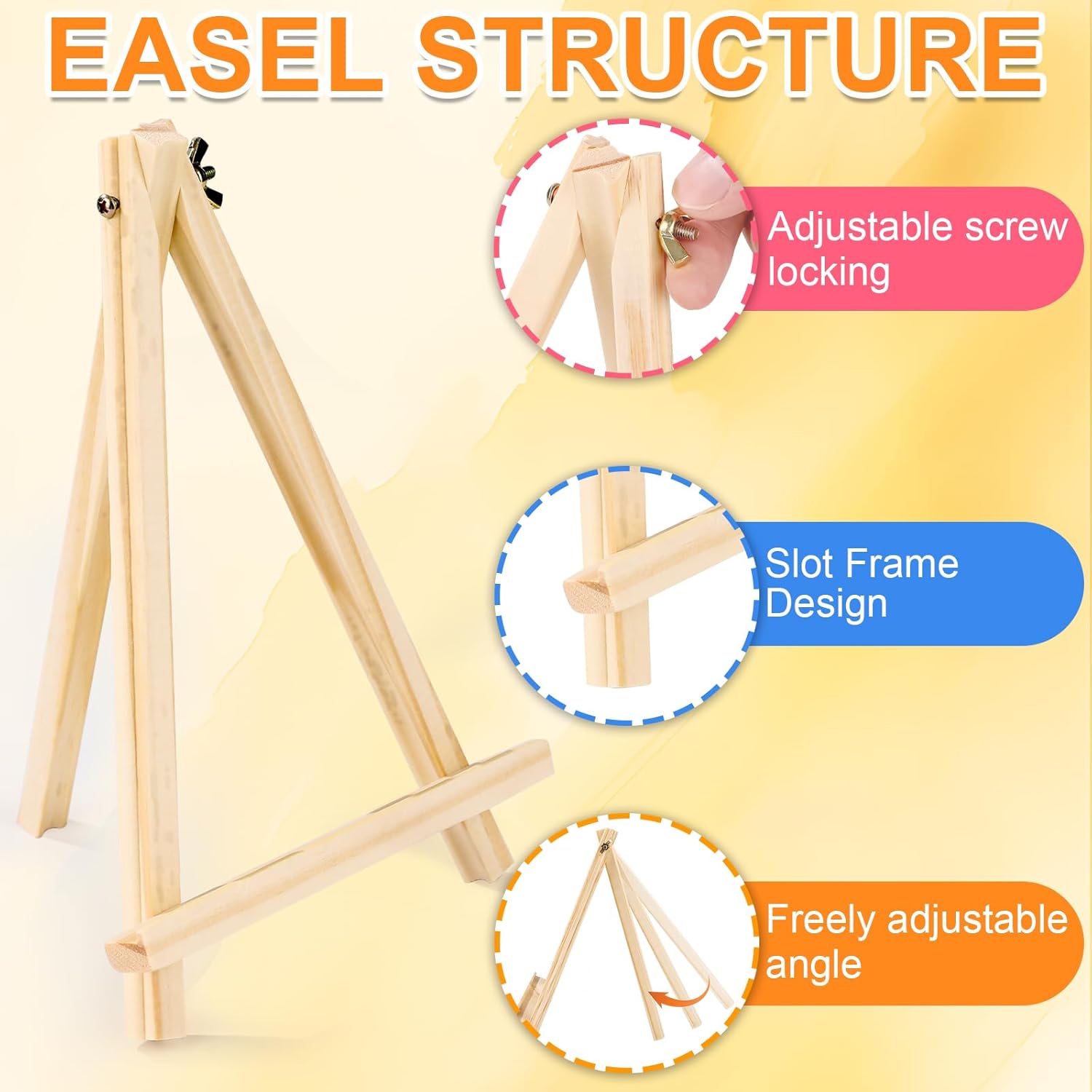 24 Pack 9 Inch Wood Easels for - مراجعة Kids Art Easel وسعره
